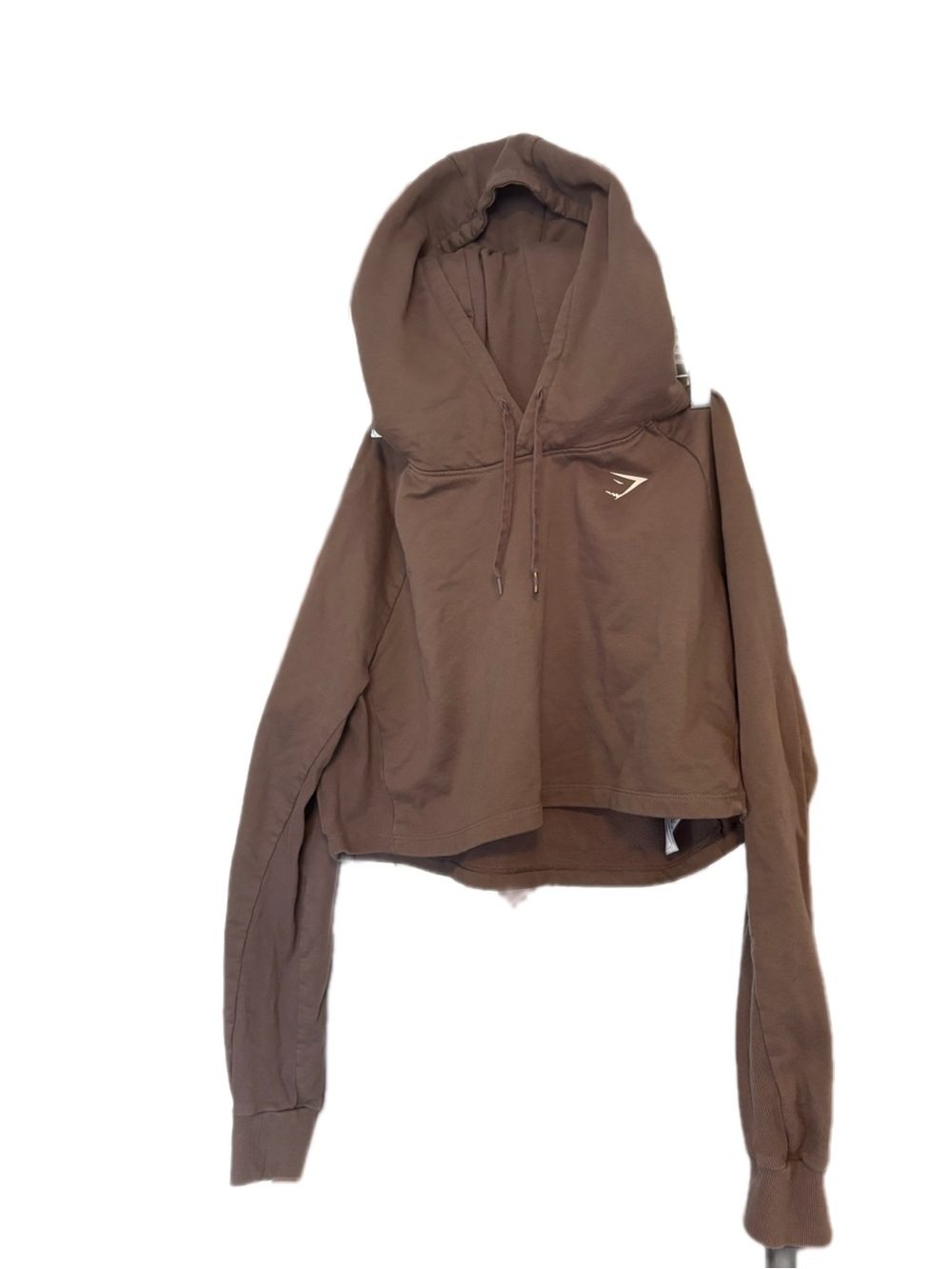 Gymshark Brown Cropped Hoodie
